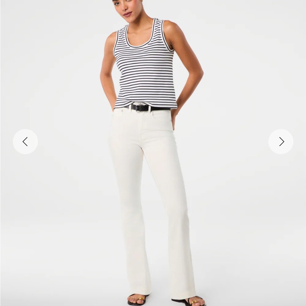 Cream  SPANX  Flare Pants sz 10 reg.